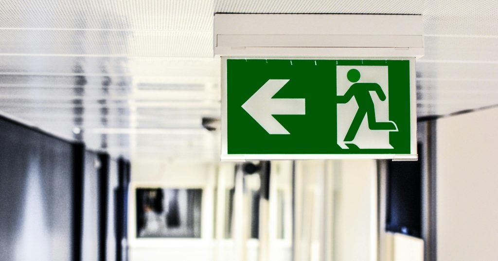 Fire Safety Emergency Exit Signage